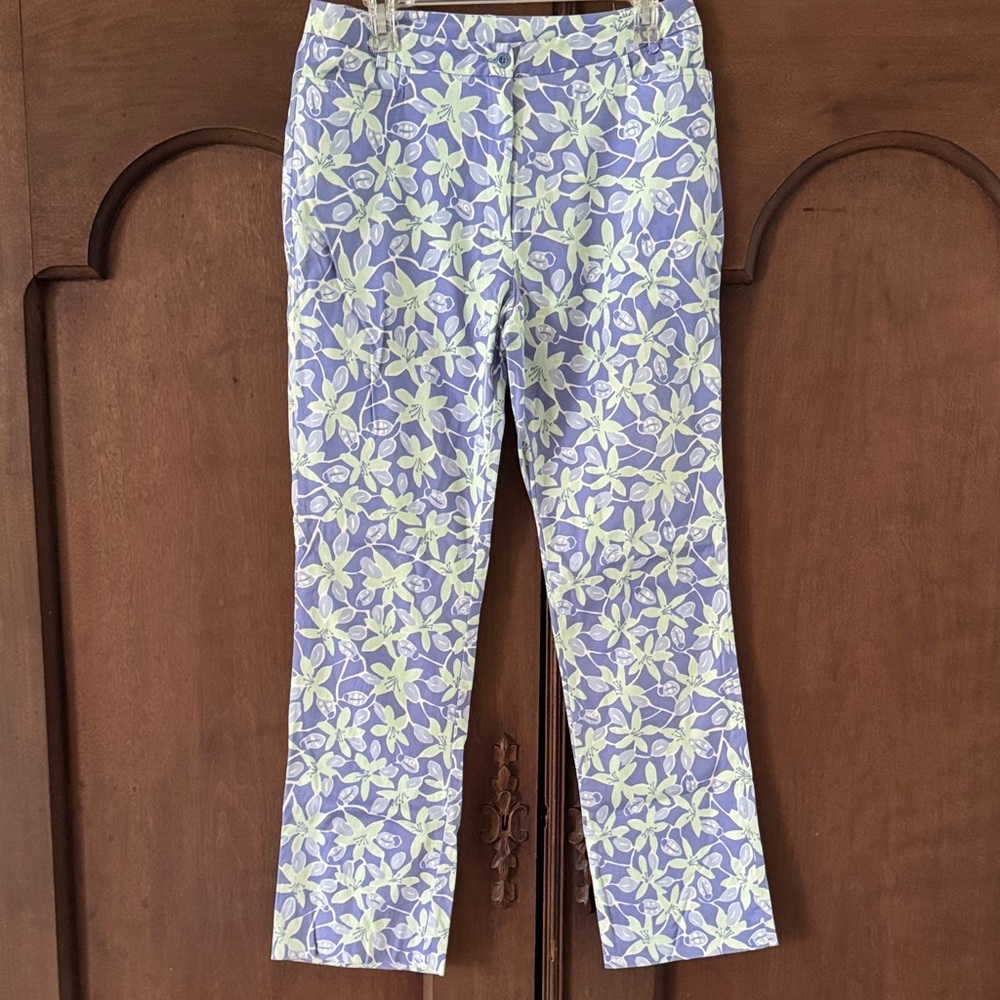 Lilly Pulitzer purple and green pants size 10